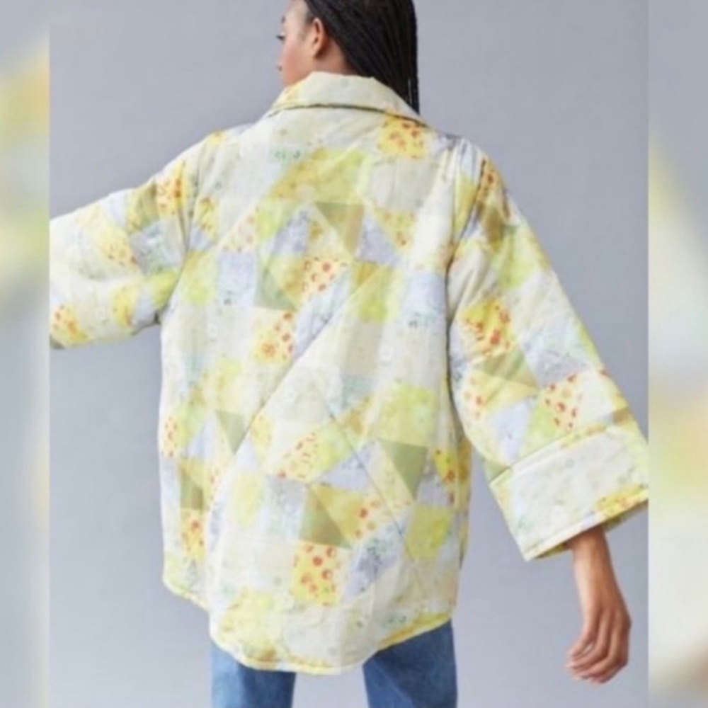 UO Kit Patchwork Printed Nylon Puffer Jacket. MED… - image 1